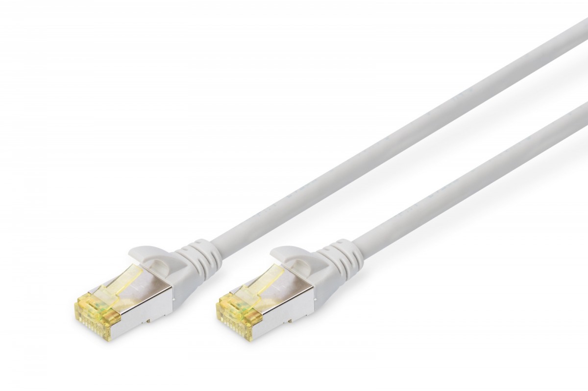 Patch cord S/FTP kat.6A LSOH 0,5m szary