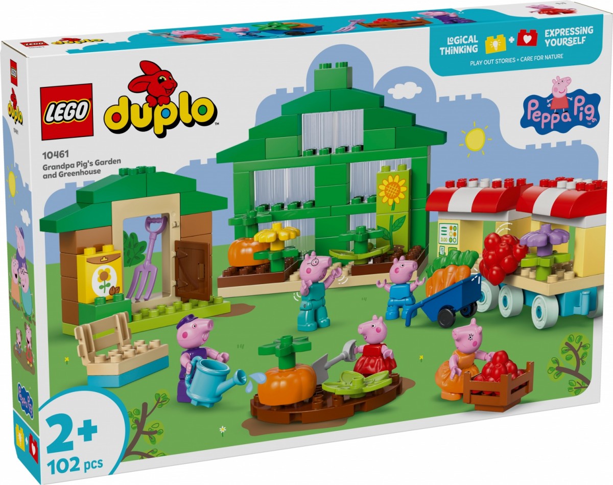 Klocki DUPLO Peppa Pig 10461 Ogród i szklarnia Dziadka świnki