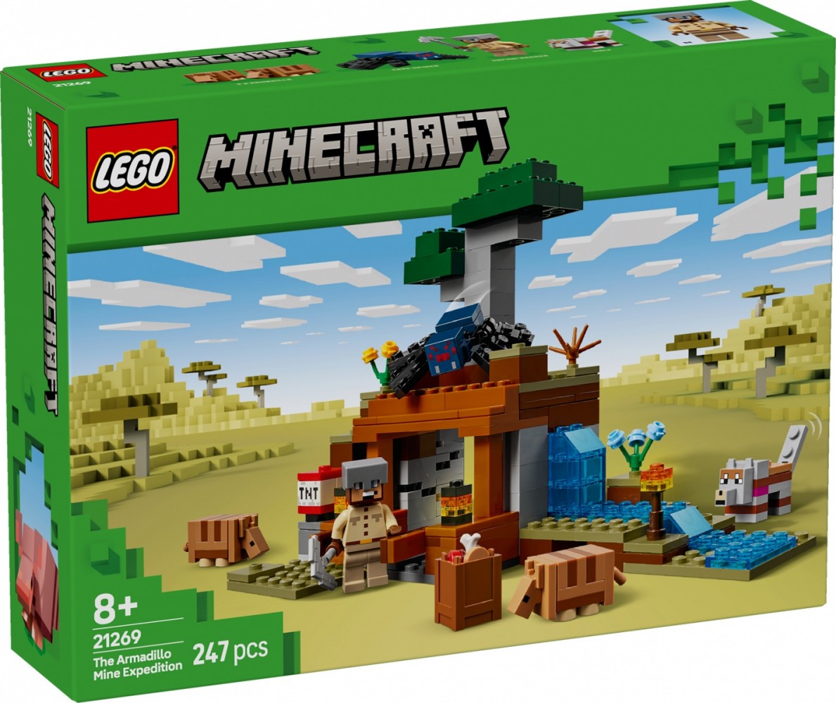 Klocki Minecraft 21269 Wyprawa do pancernikowej kopalni 
