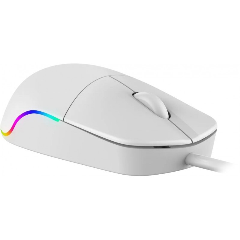 Mysz przewodowa AZORA MB-241 1200 DPI biała podświetlenie