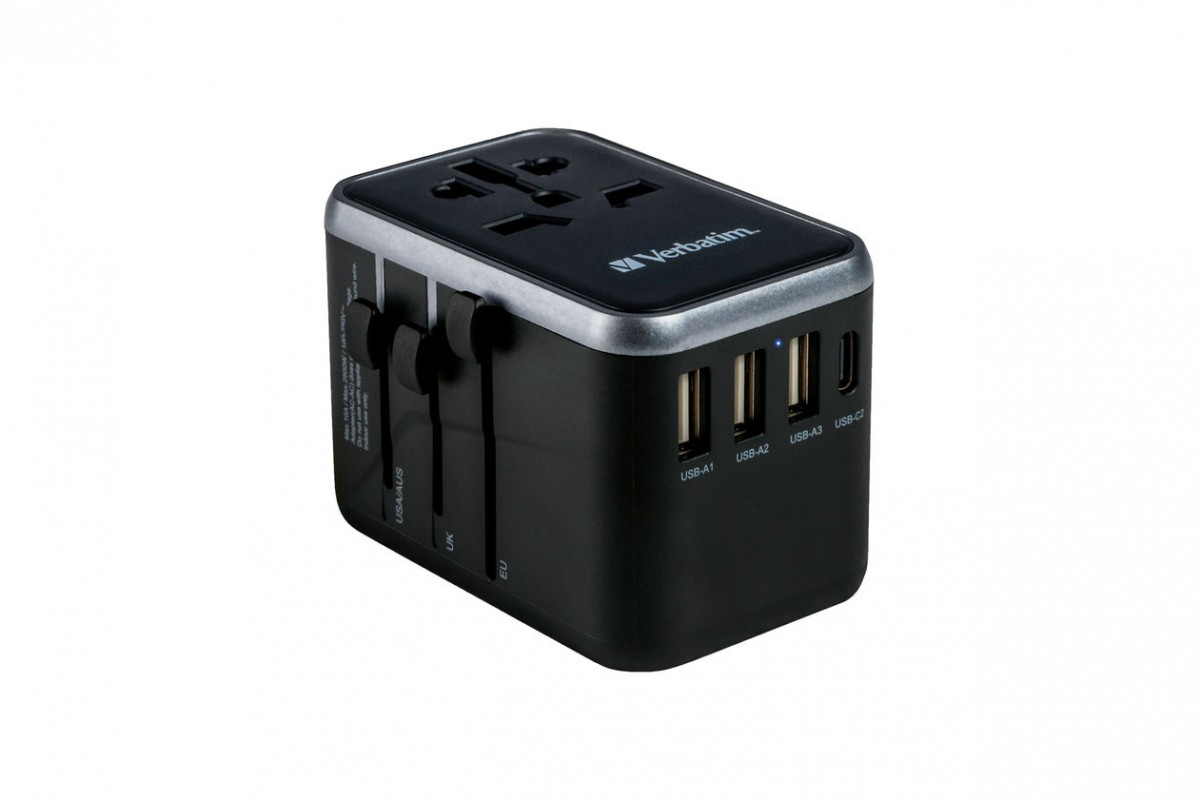 Ładowarka i adapter podróżny UTA-04 49546  PD 61W, QC 3.0, 2x USB-C, 3x USB-A 