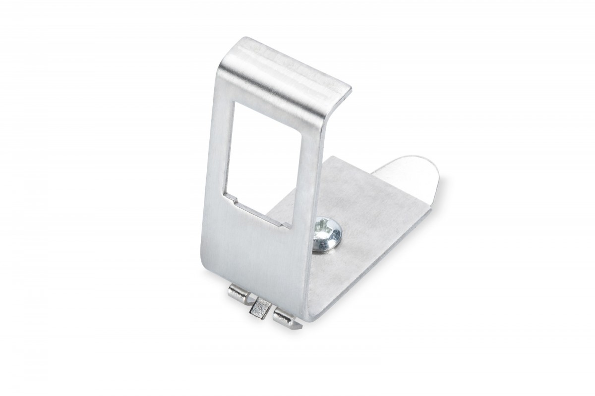 Adapter DIN na jeden moduł typu Keystone (1xKeystone) montaż pod kątem 45° metalowy