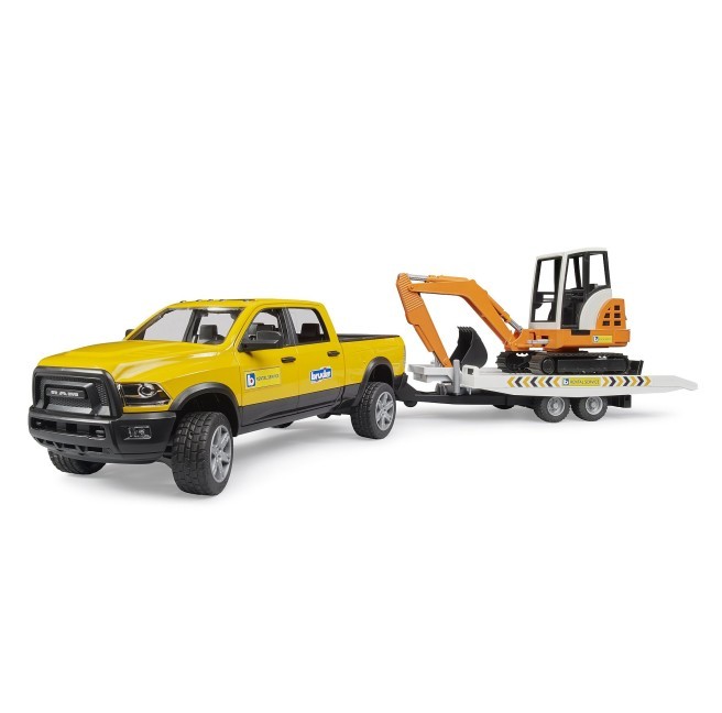 Auto Dodge RAM 2500 Service z przyczepką i mini koparką