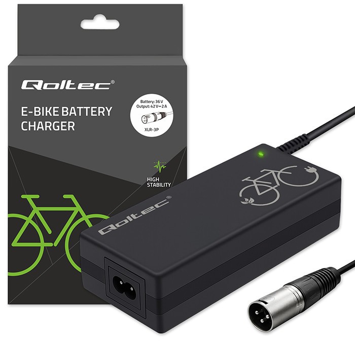 Ładowarka do roweru elektrycznego 36V | 42V | 2A | 3P XLR-18mm  + kabel zasilający 