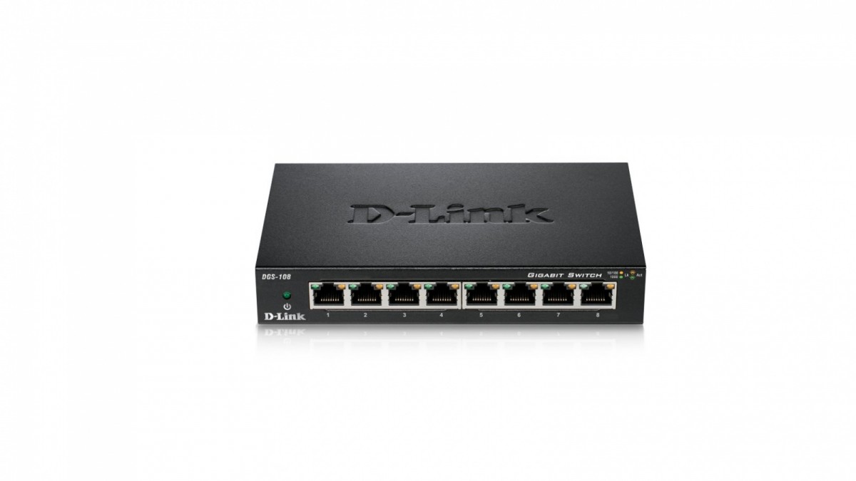 DGS-108 switch L2 8x1GB Desktop 