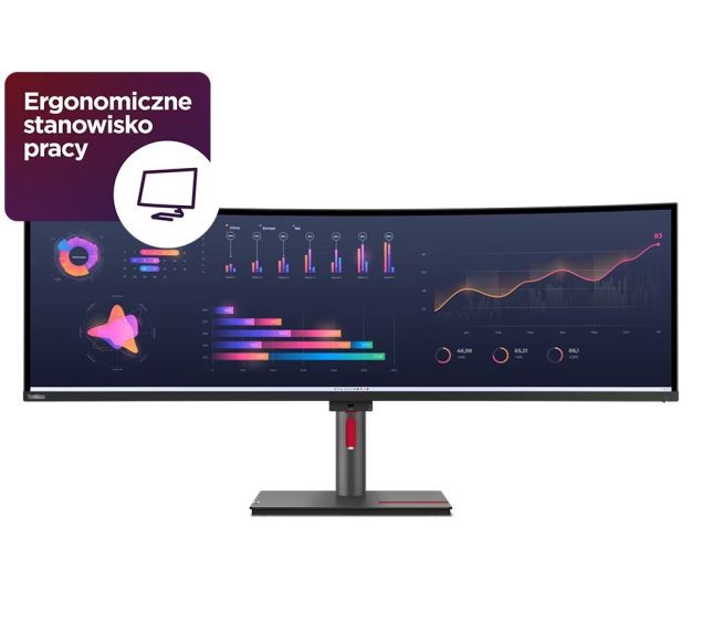 Monitor 49.0 cali ThinkVision P49w-30 WLED 63DBRAT1EU 