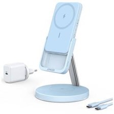 Ładowarka PowerWave MagGo 2-w-1 + 5000 mAh Niebieski