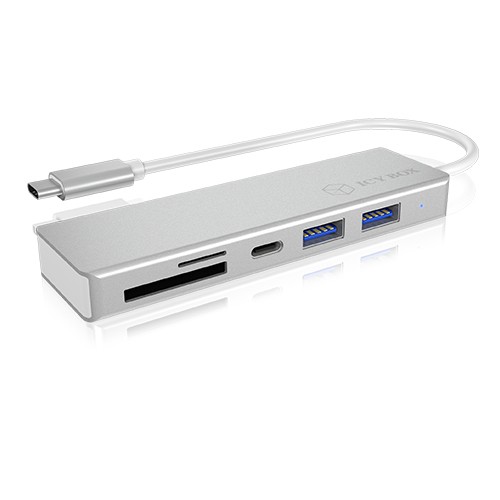 HUB USB 3.0 typu C z 3 portami USB i czytnikiem  kart pamięci IB-HUB1413-CR 