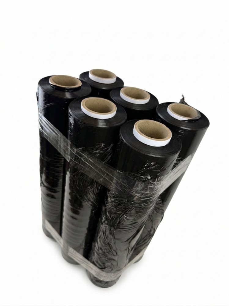 Folia stretch czarna 23mic 3,0kg x 6 BOX 