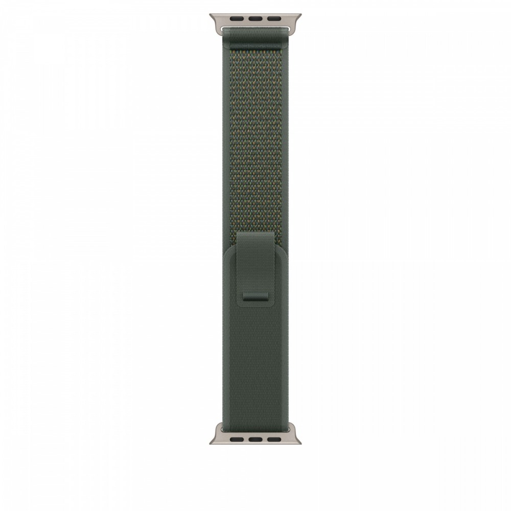 Opaska Trail w kolorze zielonym do koperty 49 mm - rozmiar M/L - elementy z tytanu w kolorze naturalnym