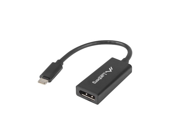 Adapter USB CM - Displayport F 15cm czarny 