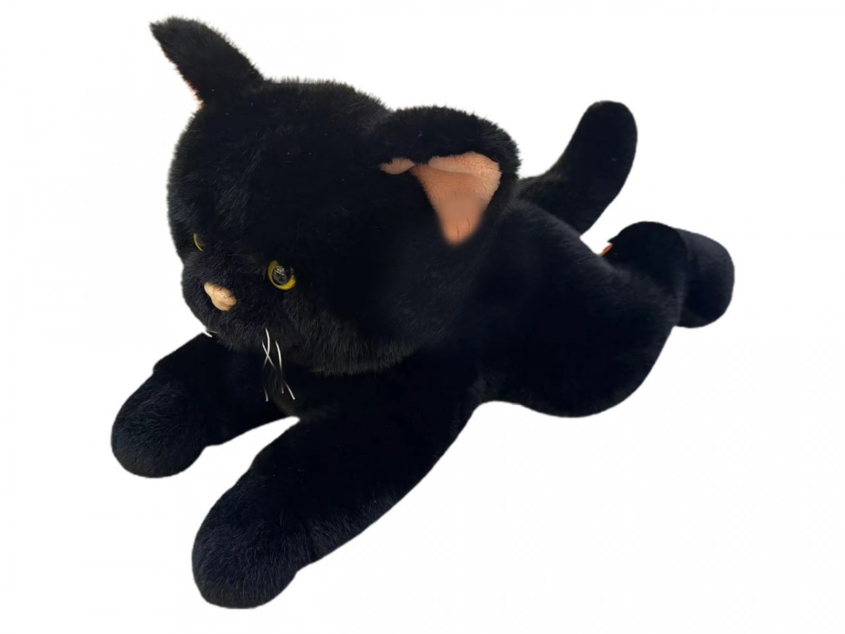 Maskotka Kot leżący 45 cm czarny