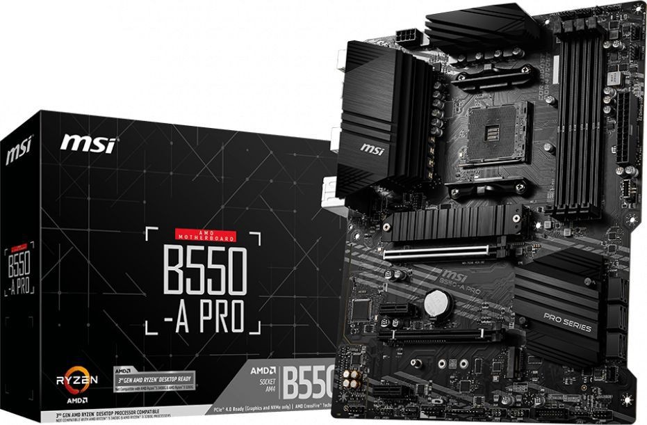 Płyta główna B550 A-PRO AM4 4DDR4 HDMI/DP M.2 ATX 