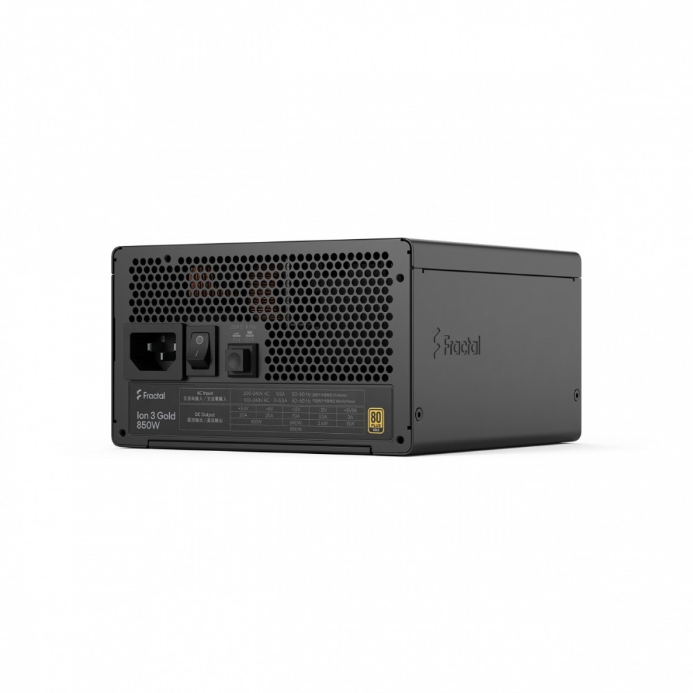 Zasilacz FDE Ion 3 GOLD 850W 80+ GOLD Black 