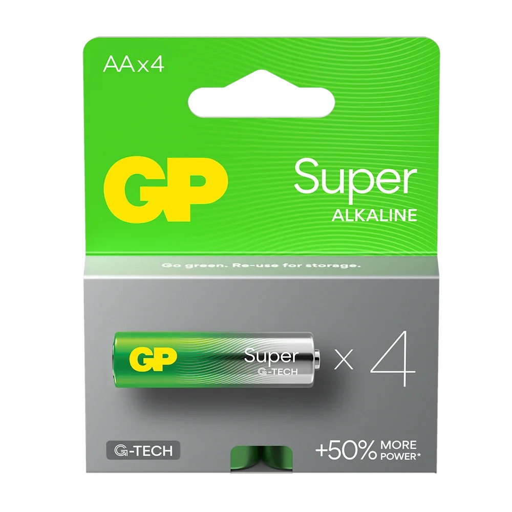 Baterie alkaliczne LR6/AA SUPER 4 sztuki (G-TECH) 