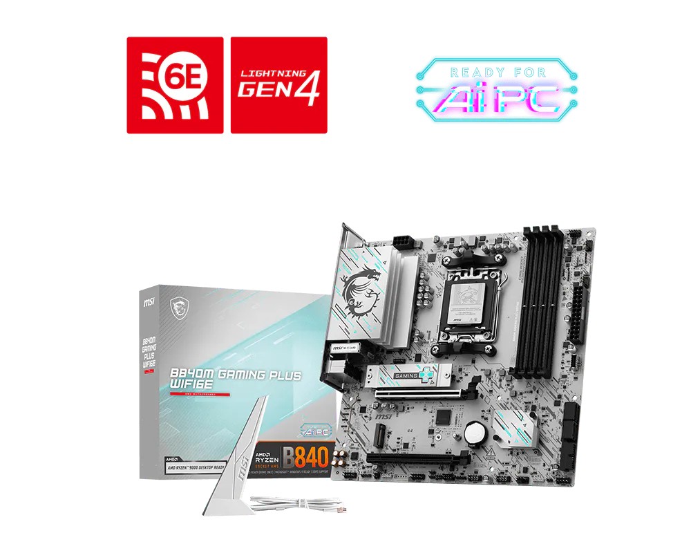 Płyta główna B840M GAMING PLUS WIFI6 am5 4DDR5 mATX 