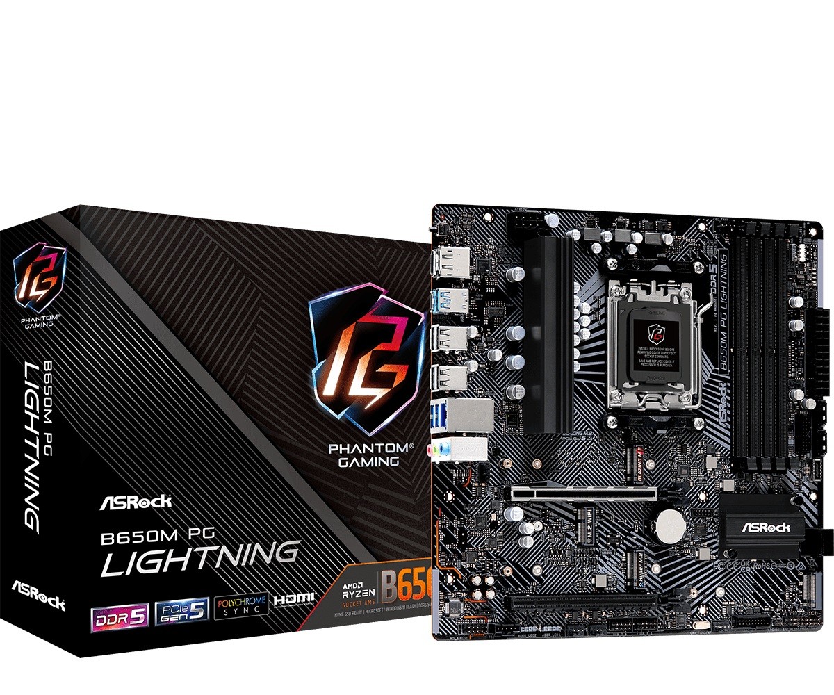 Płyta główna B650M PG LIGHTNING AM5 4DDR5 HDMI/DP mATX 