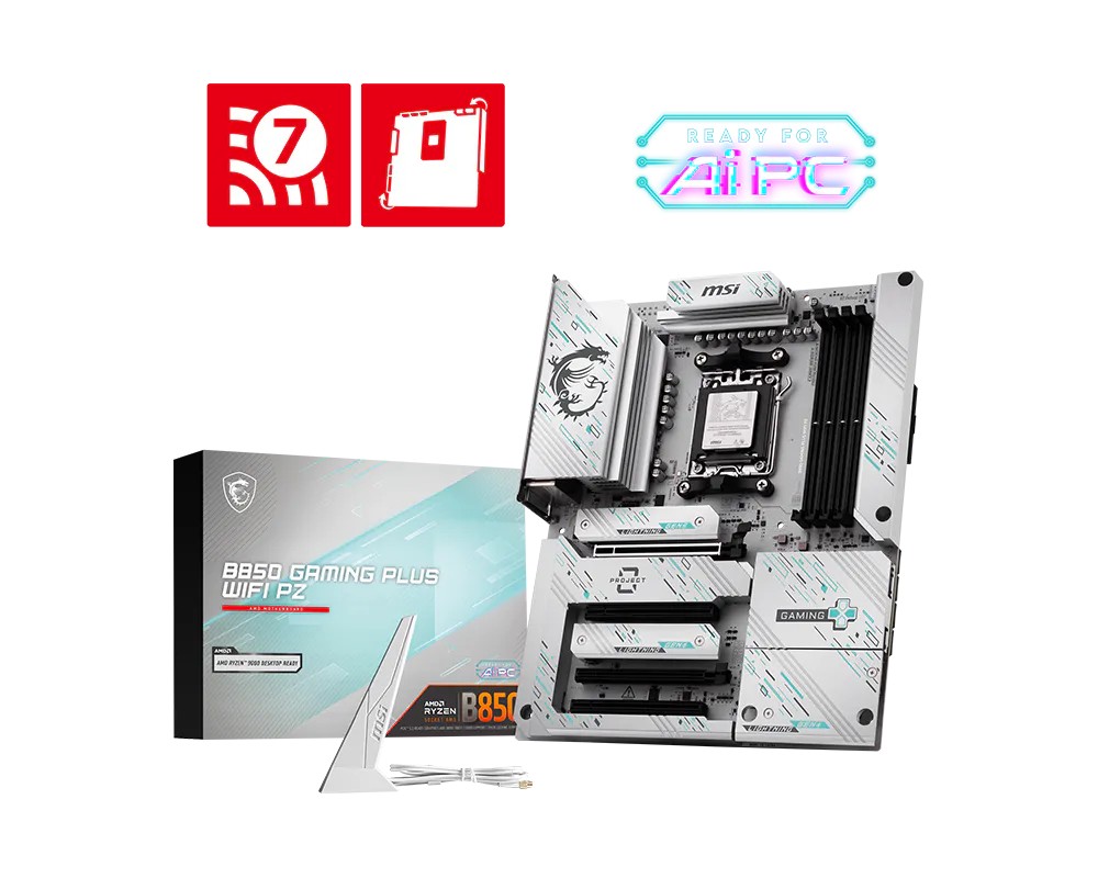 Płyta główna B850 GAMING PLUS WIFI PZ AM5 4DDR5 ATX 