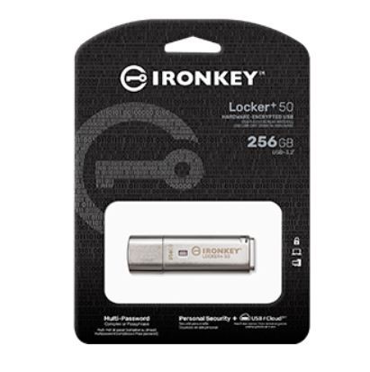 Pendrive 256GB IronKey Locker+50 AES Encrypted USBtoCloud 