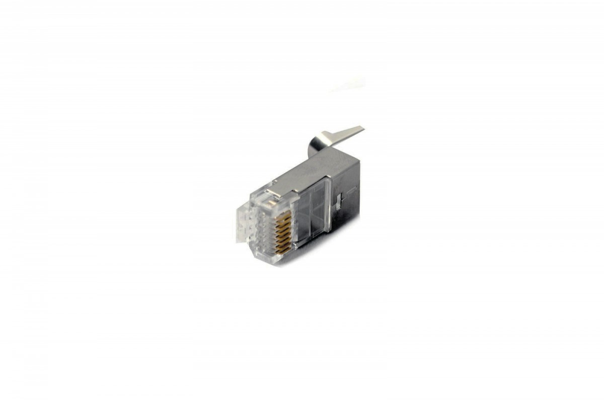 Wtyk RJ45 (8P8C) uniwersalny, kat.6A, ekranowany, AWG 24-22, opakowanie 100 szt. 