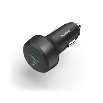 Ładowarka samochodowa USB-C QC PD 25W Czarna 