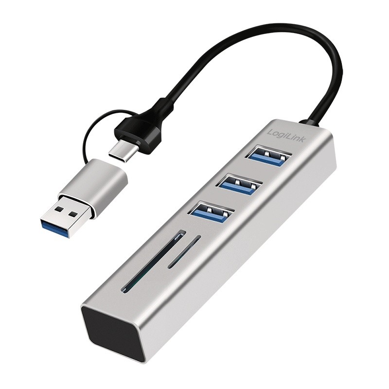 Hub 3xUSB3.0 z czytnikiem kart pamięci 