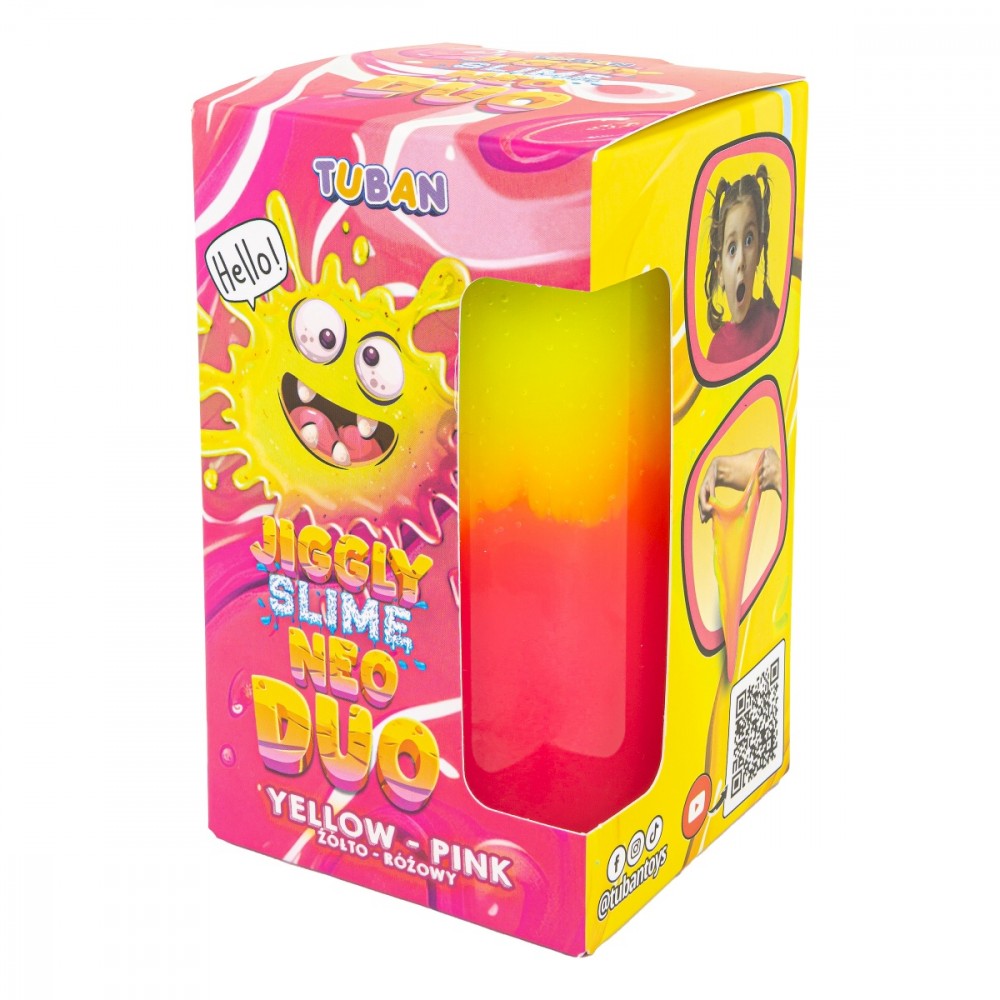Slime Jiggly Neo Duo żółto-różowy 430g 