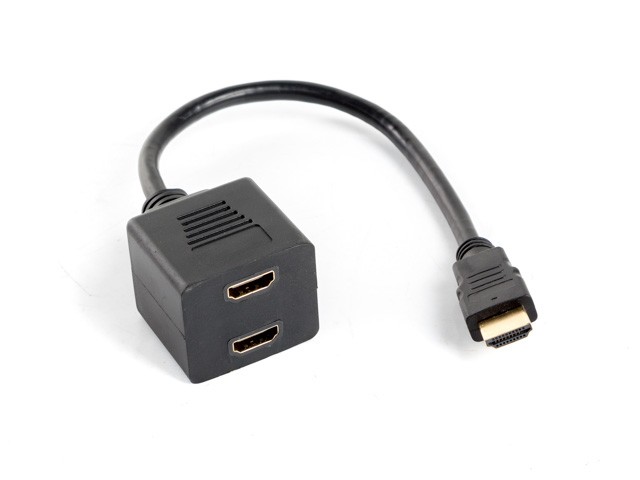 Adapter HDMI-A (M) -> HDMI-A (F) x2 splitter 20cm 