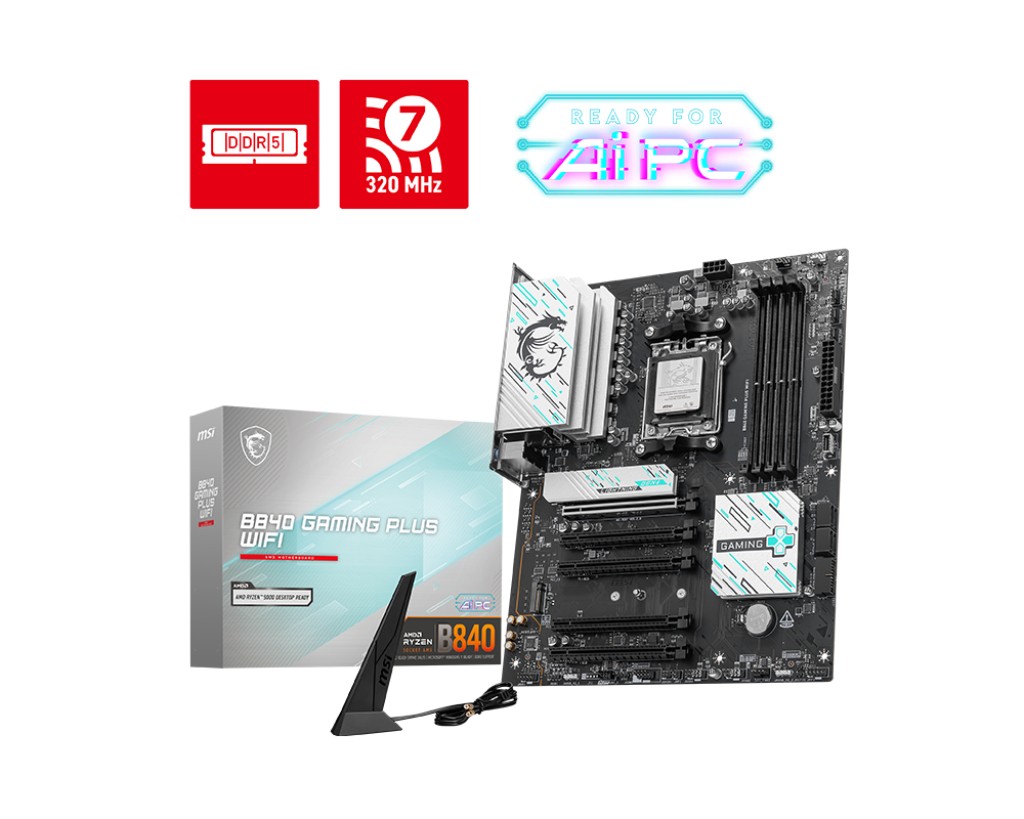 Płyta główna B840 GAMING PLUS WIFI 4 DDR5 AM5 ATX 