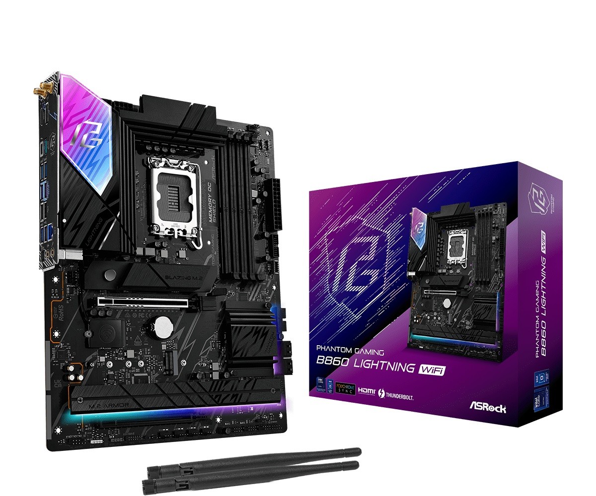 Płyta główna B860 LIGHTNING WIFI s1851 4DDR5 ATX 