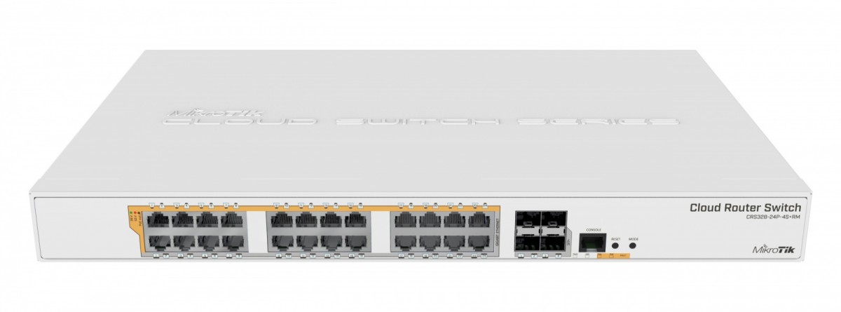 Przełącznik 24xGbE 4xSFP+  CRS328-24P-4S+RM 