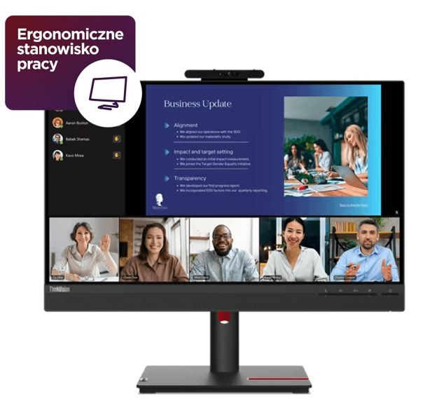 Monitor 23.8 cala ThinkVision T24v-30 WLED LCD 63D8MAT3EU 