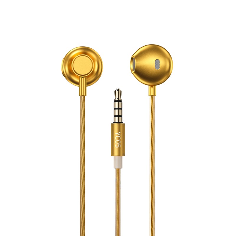Słuchawki przewodowe Sakin Series -  jack 3,5 mm Złote