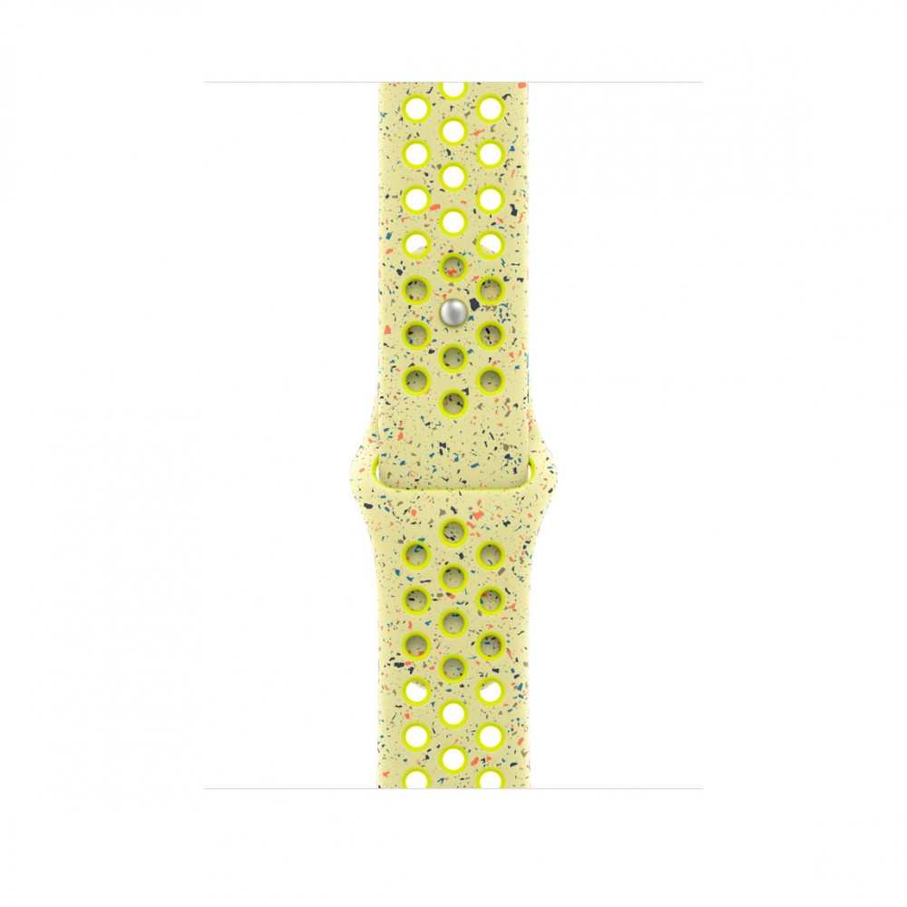 Pasek sportowy Nike w kolorze promiennym zielonożółtym do koperty 46 mm - rozmiar M/L