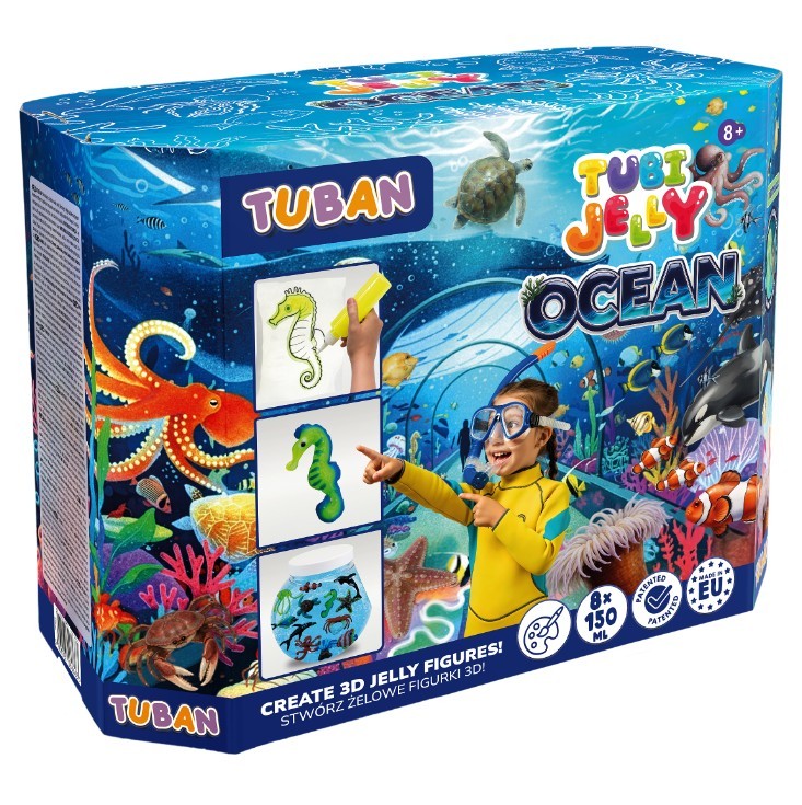 Zestaw Tubi Jelly Ocean duże akwarium 8 kolorów 