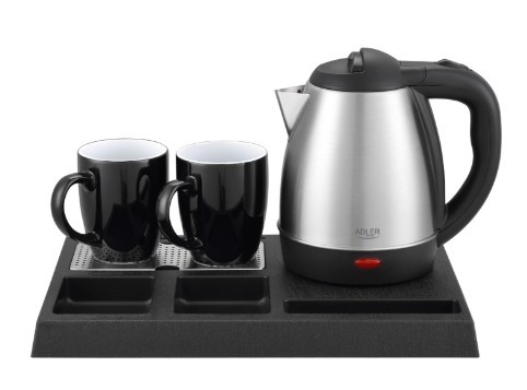 Czajnik hotelowy 1.2l inox, tacka powitalna AD 1354 