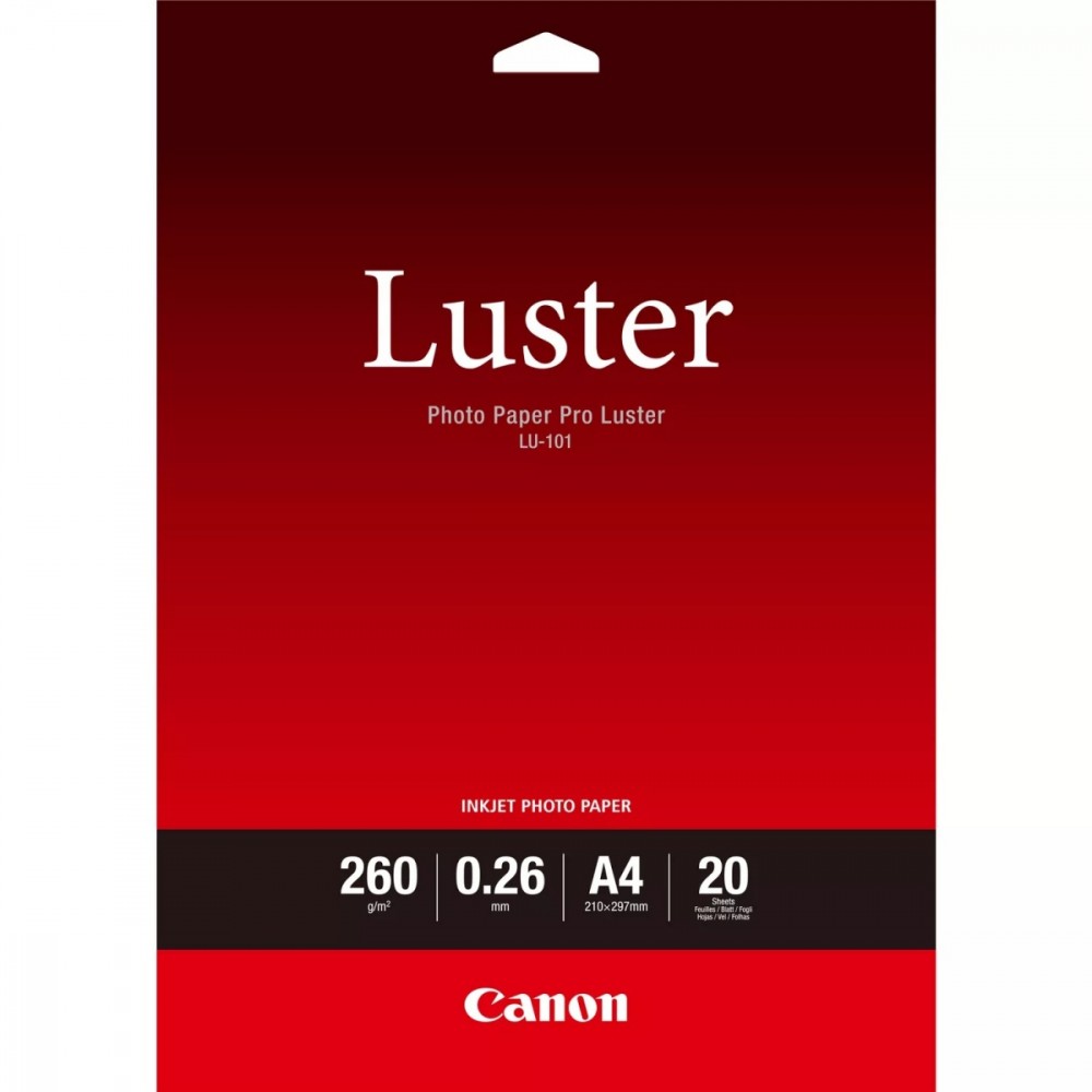 Papier Canon LU-101 z połyskiem Photo Paper Pro A4 20 arkuszy 6211B006