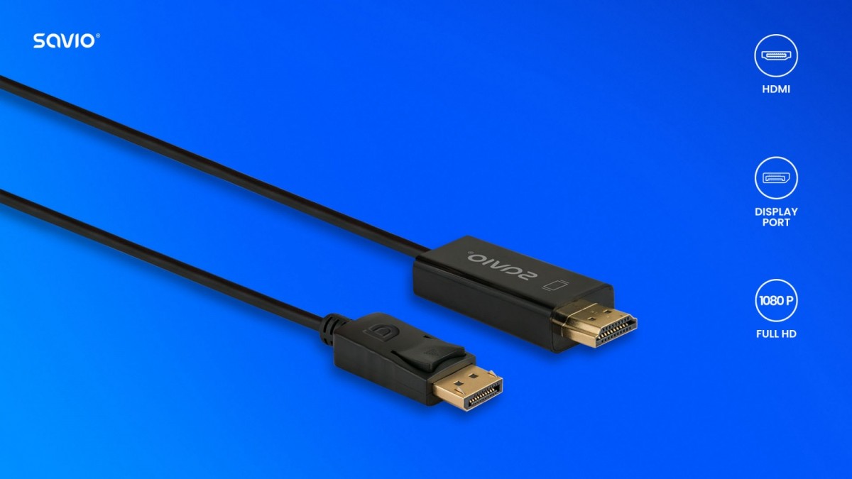 Kabel  Display Port do HDMI 1,5m, CL-183