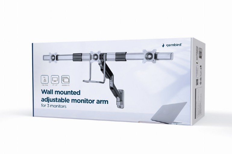 Uchwyt ścienny 3 monitory 17-27 cali 6kg 